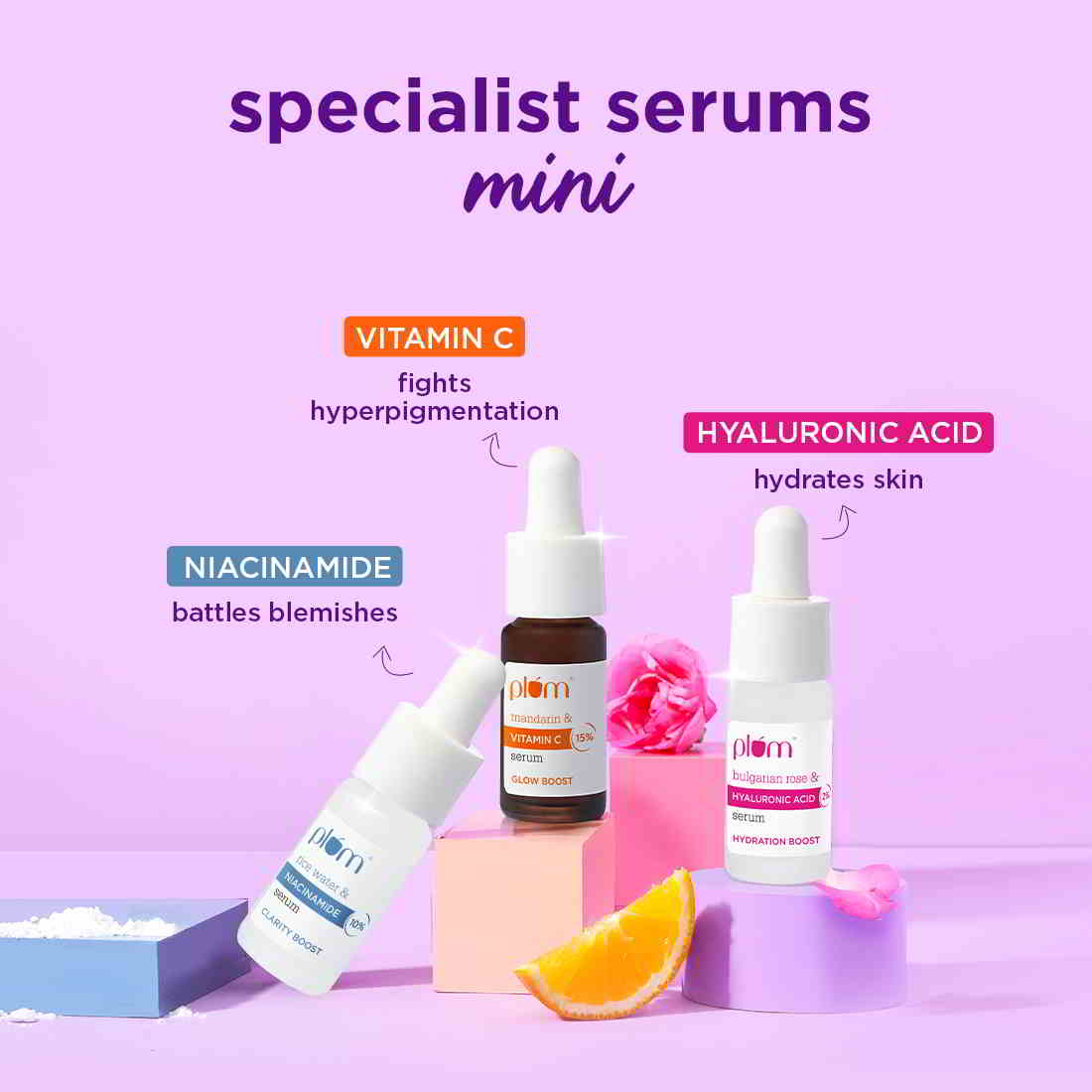 

Specialist Serums - Starter Pack | Set of 3 Face Serums | Vitamin C, Hyaluronic & Niacinamide | For Glowing, Hydrated, Clear Skin | Suits All Skin Types | Fragrance-Free | 100% Vegan