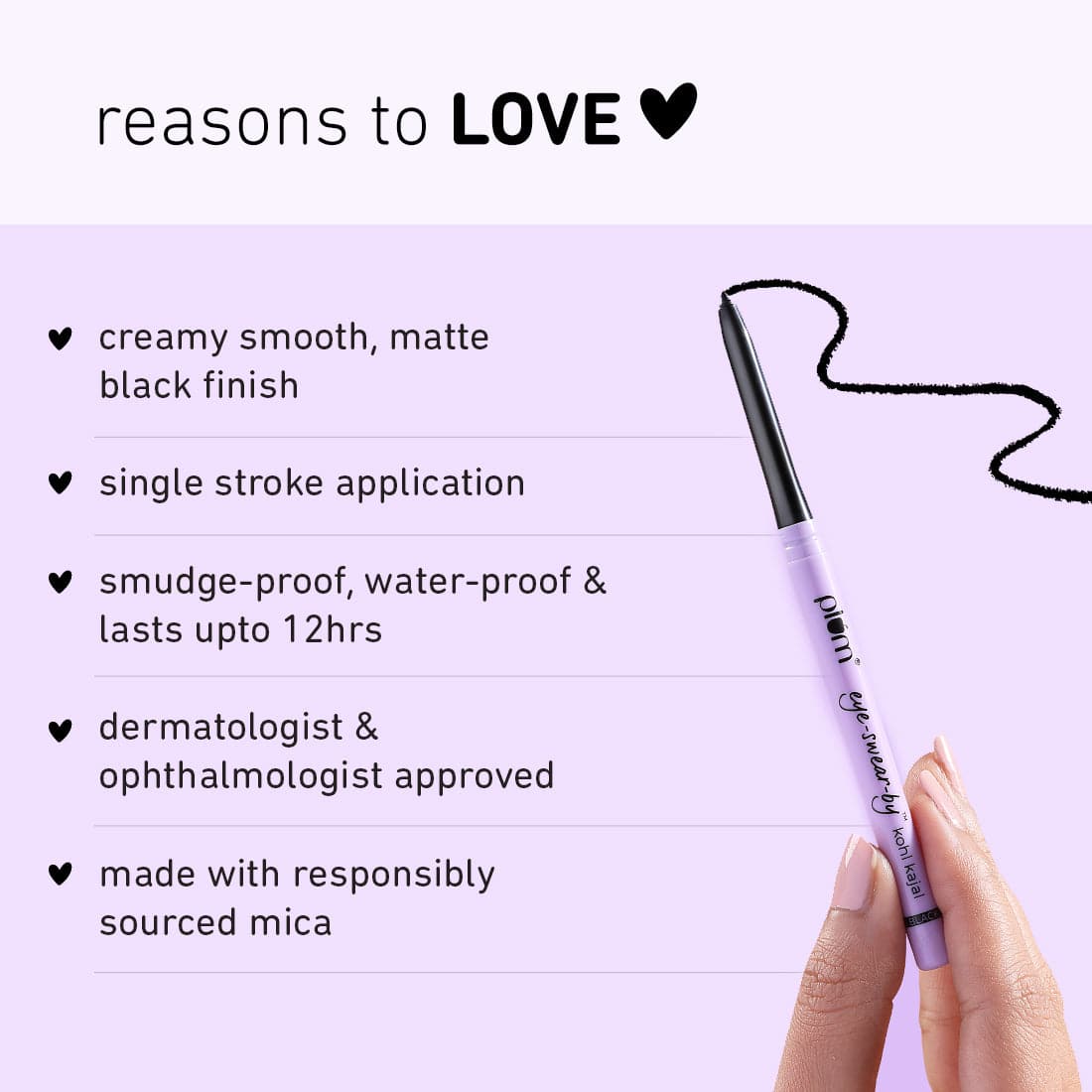 

Love At First Sight Trio | Eye-Swear-By Kohl Kajal - Deep Black + Eye-Swear-By Matte Liner – 01 Black + Matterrific Lipstick – 125 Go Rouge | 100% Vegan & Cruelty Free