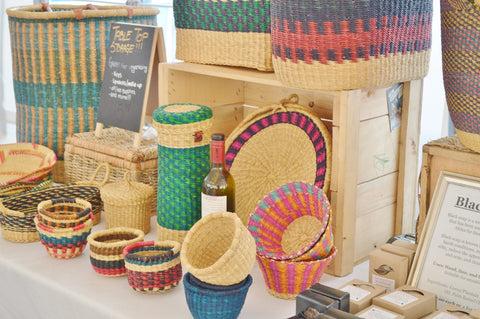 ALora wholesale african market baskets, wine baskets, fashion baskets in canada calgary in east village