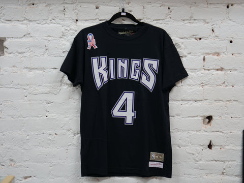 MITCHELL & NESS SACRAMENTO KINGS RETRO TEE (CHRIS WEBBER AWAY/BLACK)" - Sz MEDIUM