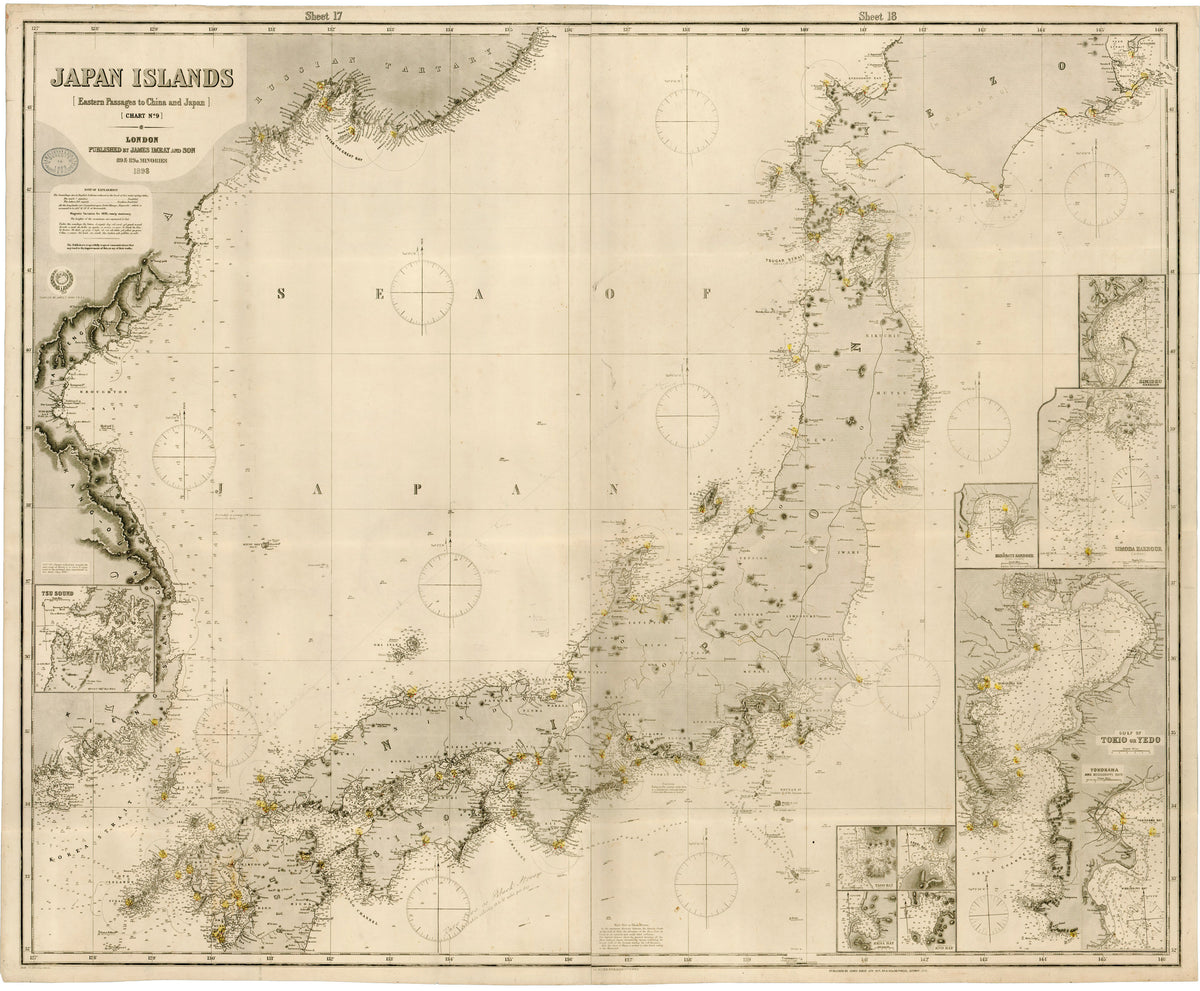 1886 Japan Islands [Eastern Passage to China and Japan] – New World Cartographic