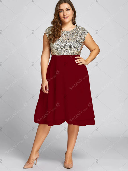 sequin cocktail dress plus size