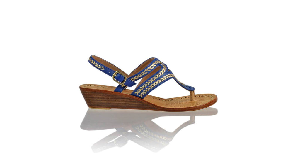 blue and gold sandals
