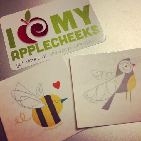 AppleCheeks temporary tattoos