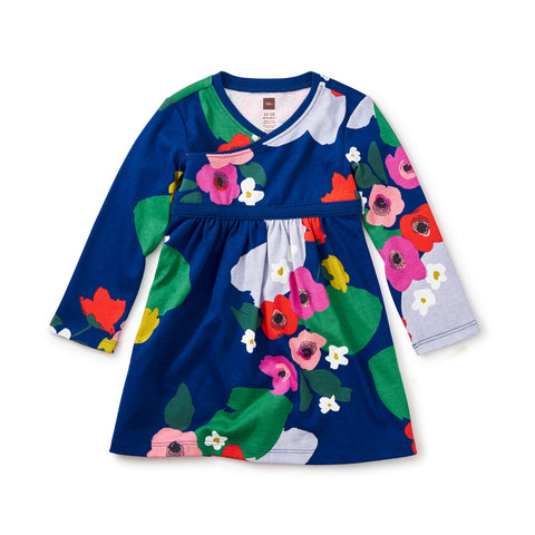 Scotland Garden Wrap Neck Baby Dress by Tea Collection