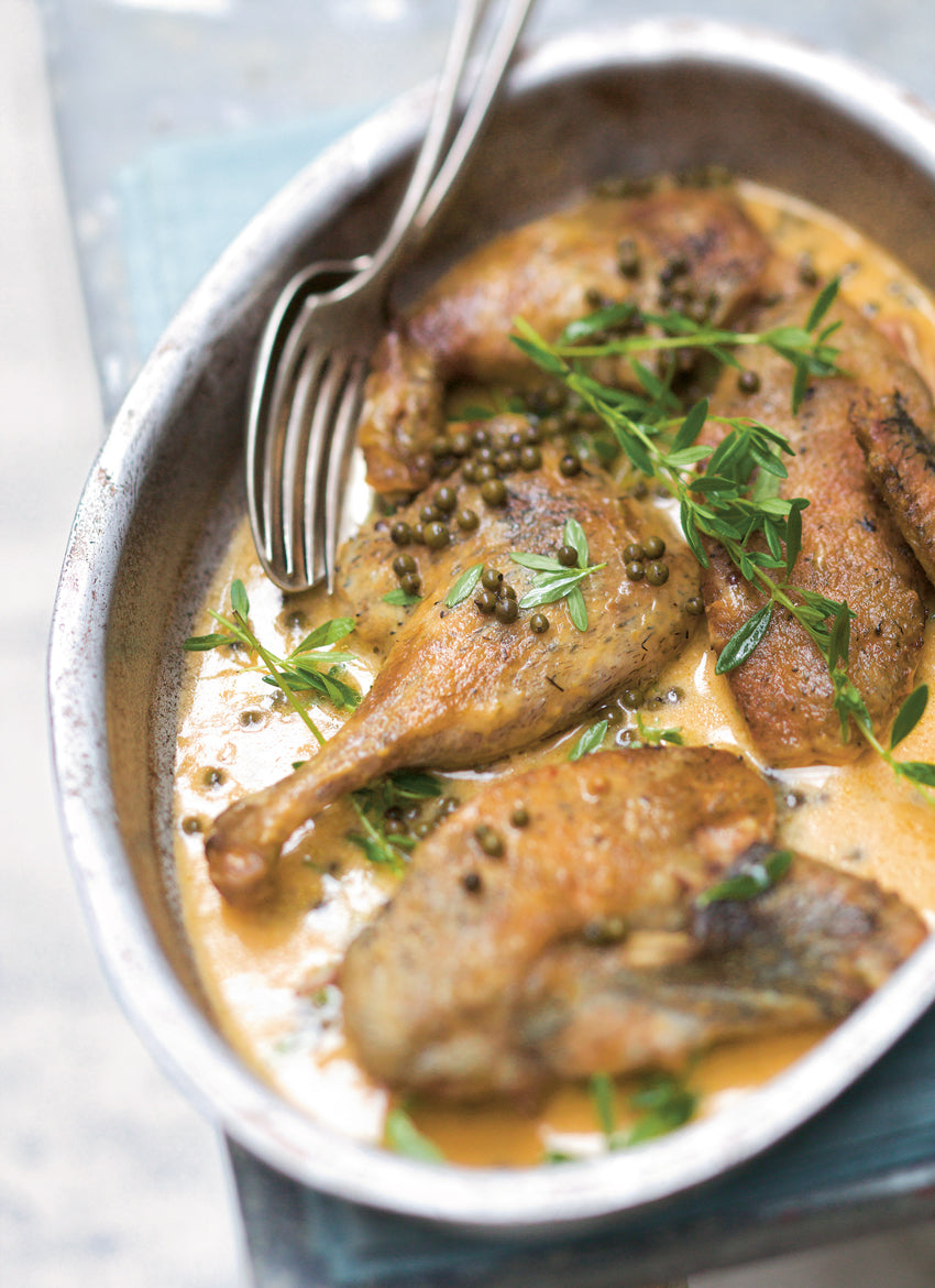 Mallard Ducks with Wild Thyme and Green Peppercorns