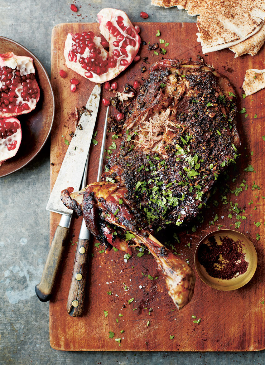 Slow-roast shoulder of lamb with Palestinian spices