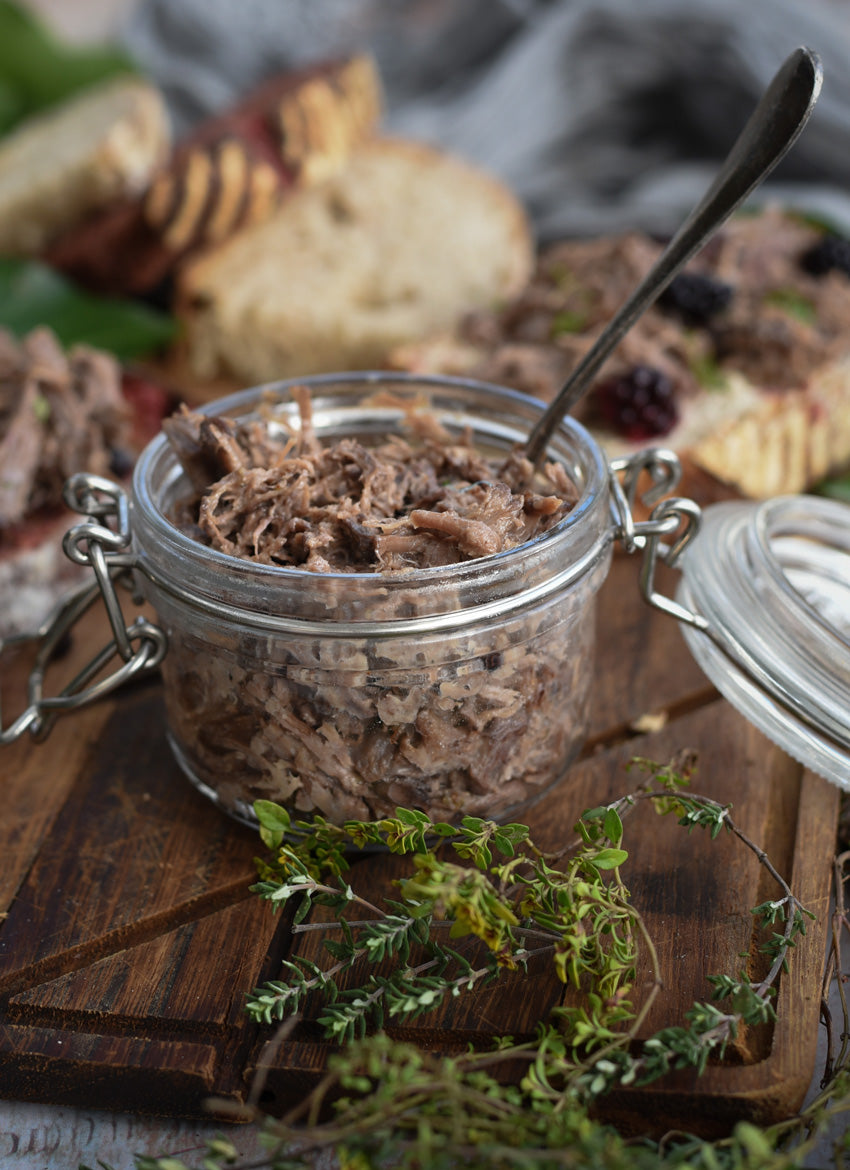 Venison rillettes on sourdough 