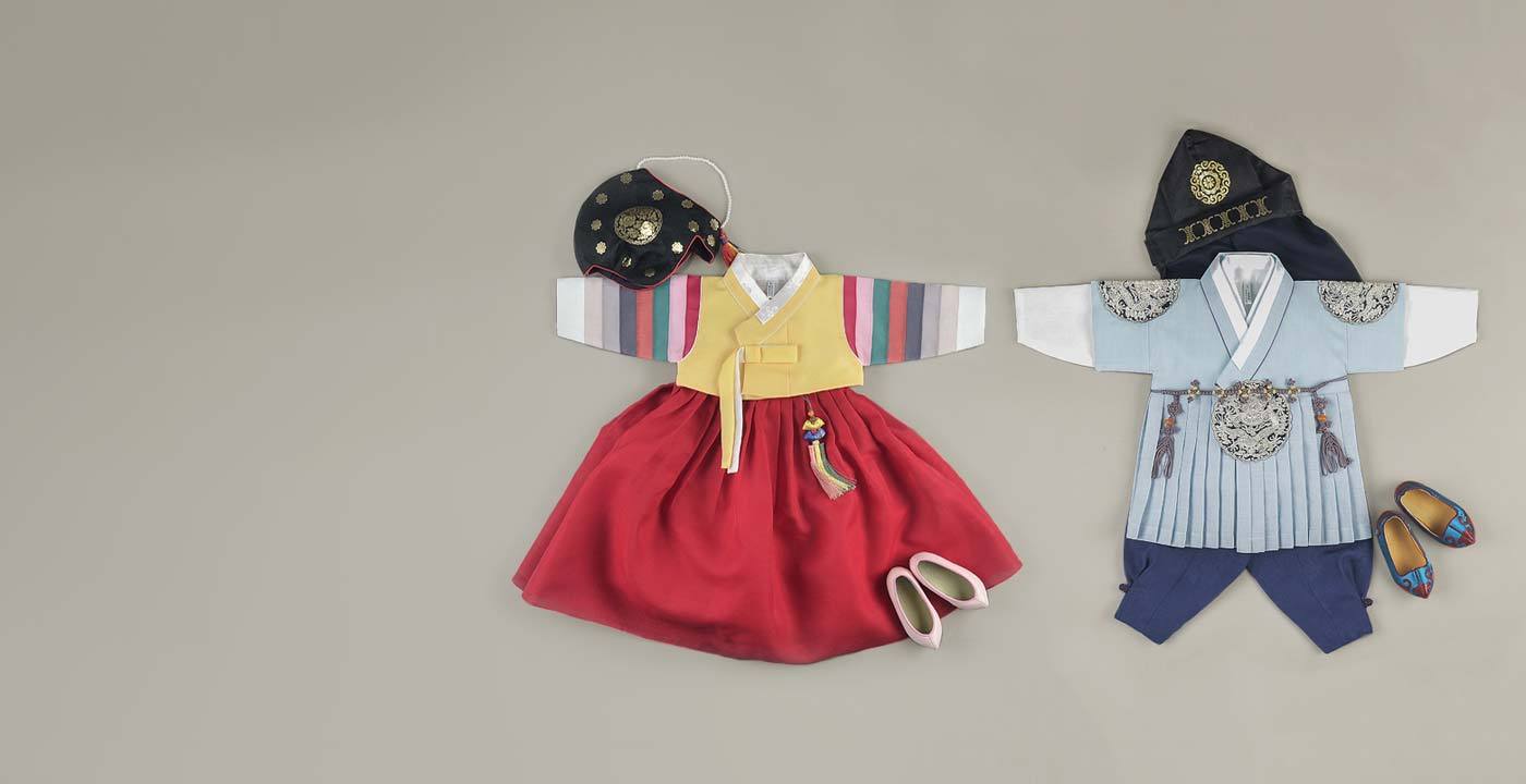 Korean Traditional Dress Korean 100 days Korean hanbok Dol Baby boy 100Days~10Years Saekdong Indie Red Hanbok