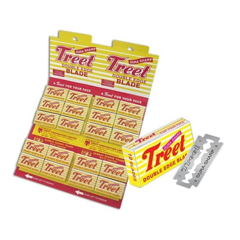 200 Treet Dura Sharp Double Edge Blades, 20 packs of 10 (200 blades)-Treet-ItalianBarber