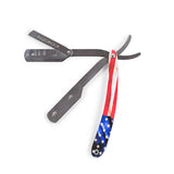 RazoRock Stainless Steel Straight Edge Shavette Razor - USA Flag-RazoRock-ItalianBarber