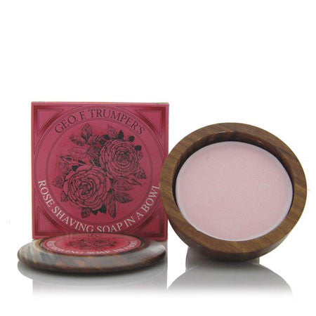 Geo F Trumper Rose Hard Shaving Soap Wooden Bowl 80g-Geo F Trumper-ItalianBarber