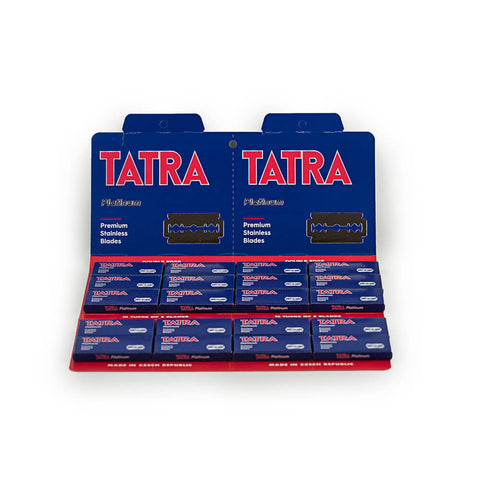 100 Tatra Platinum Double Edge Safety Razor Blades, 20 packs of 5 (100 blades)-Tatra-ItalianBarber