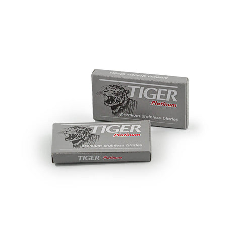 100 Tiger Platinum Double Edge Safety Razor Blades, 20 packs of 5 (100 blades)-Tiger-ItalianBarber