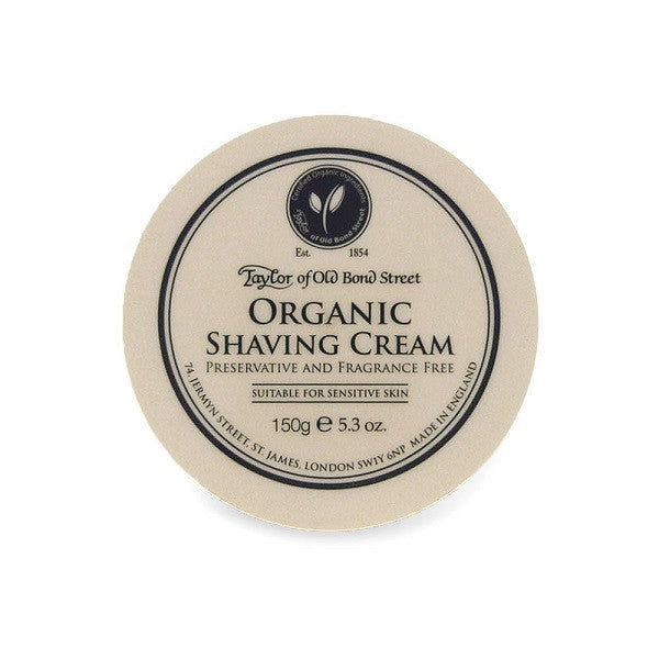 Taylor of Old Bond Street Shaving Cream Bowl, Organic 150g-Taylor of Old Bond Street-ItalianBarber