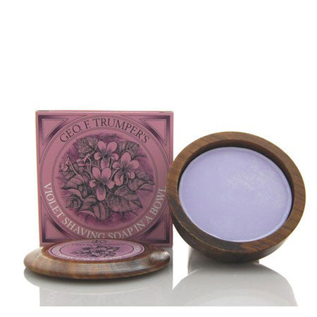 Geo F Trumper Violet Hard Shaving Soap Wooden Bowl 80g-Geo F Trumper-ItalianBarber