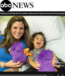 Catching up with little girl who needed a kidney and her teacher who gave the life-saving gift