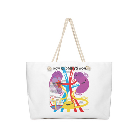 Kidney bag - kidney tote - dialysis tote - kidney donor gift