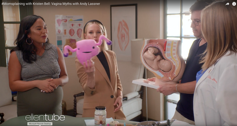 Kirsten Bell - Uterus Plush Toy - Momsplaining - Ellen Show