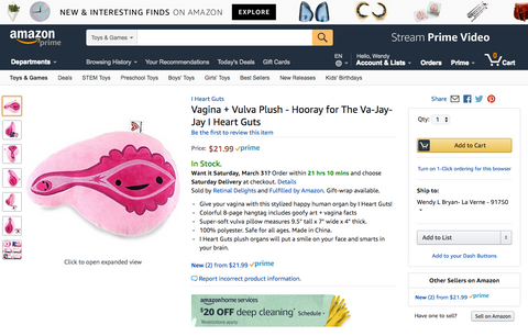 Vagina Vulva Plush Toy