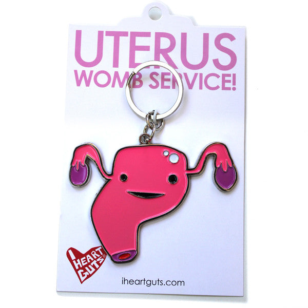 Uterus Keychain Womb Service I Heart Guts
