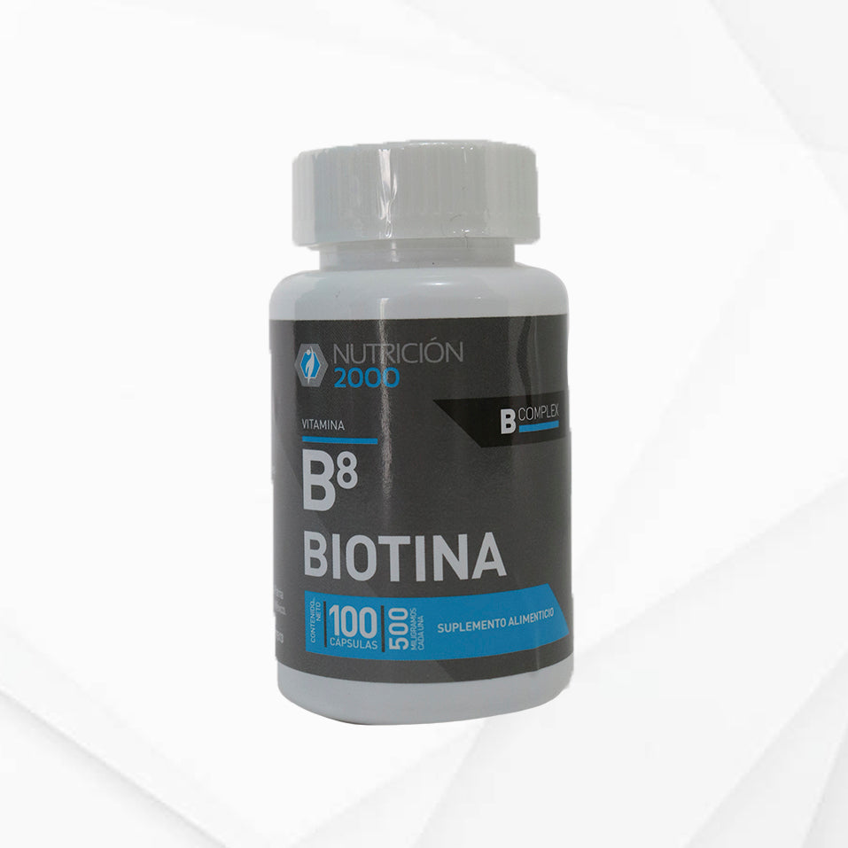 Vitamina B8 Biotina 100 Cápsulas 500 Mg Limón Con Chía 4025