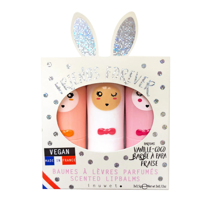 Trio baumes à lèvres - Friends Forever - Holo Dots par Inuwet - Inuwet | Jourès
