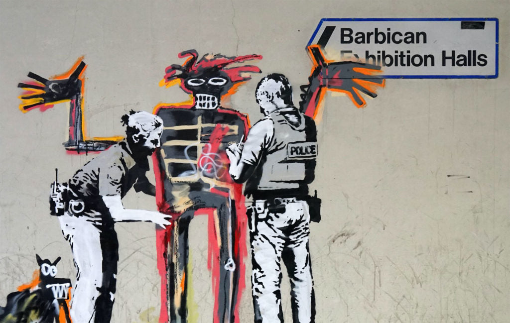 Banksy creates homage to Basquiat at London’s Barbican | Image