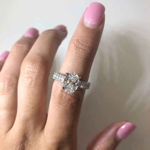 double row engagement ring