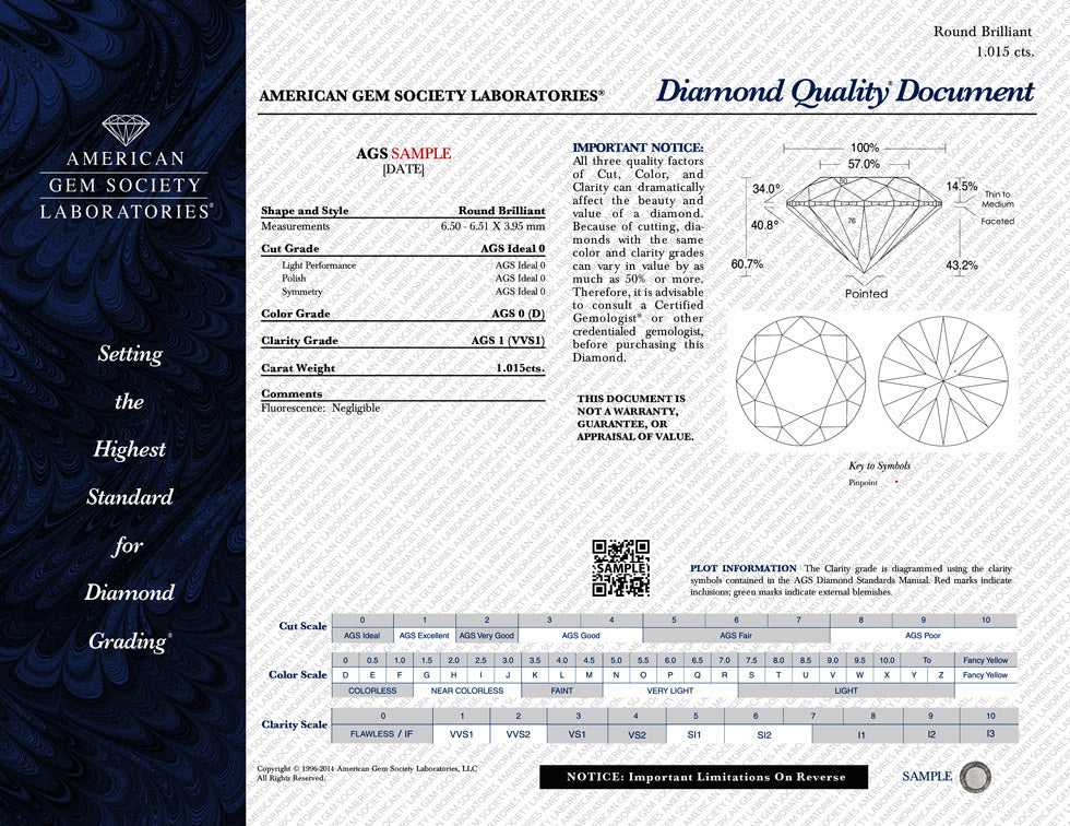 AGSL diamond grading report