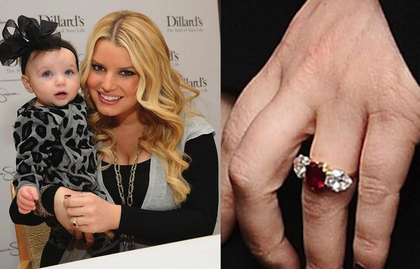 Jessica Simpson's ruby and diamond engagement ring
