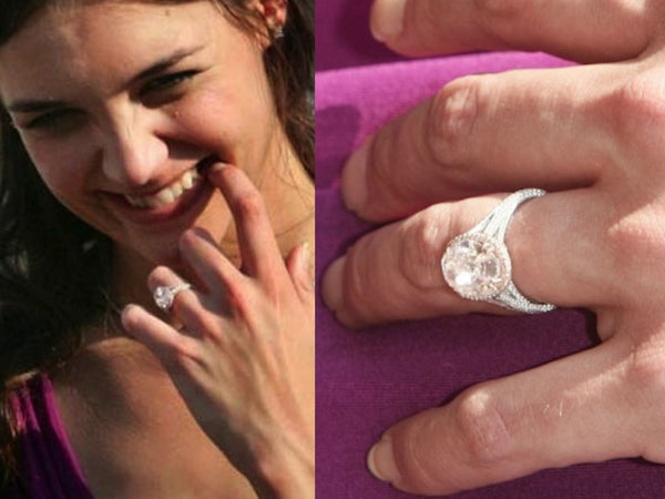 Katie Holmes oval engagement ring