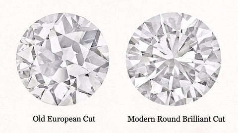 old european cut diamond compared to a round brilliant cut