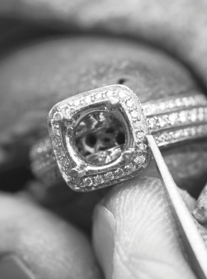handcrafting an engagement ring