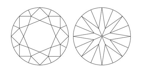 round shaped diamond illustration
