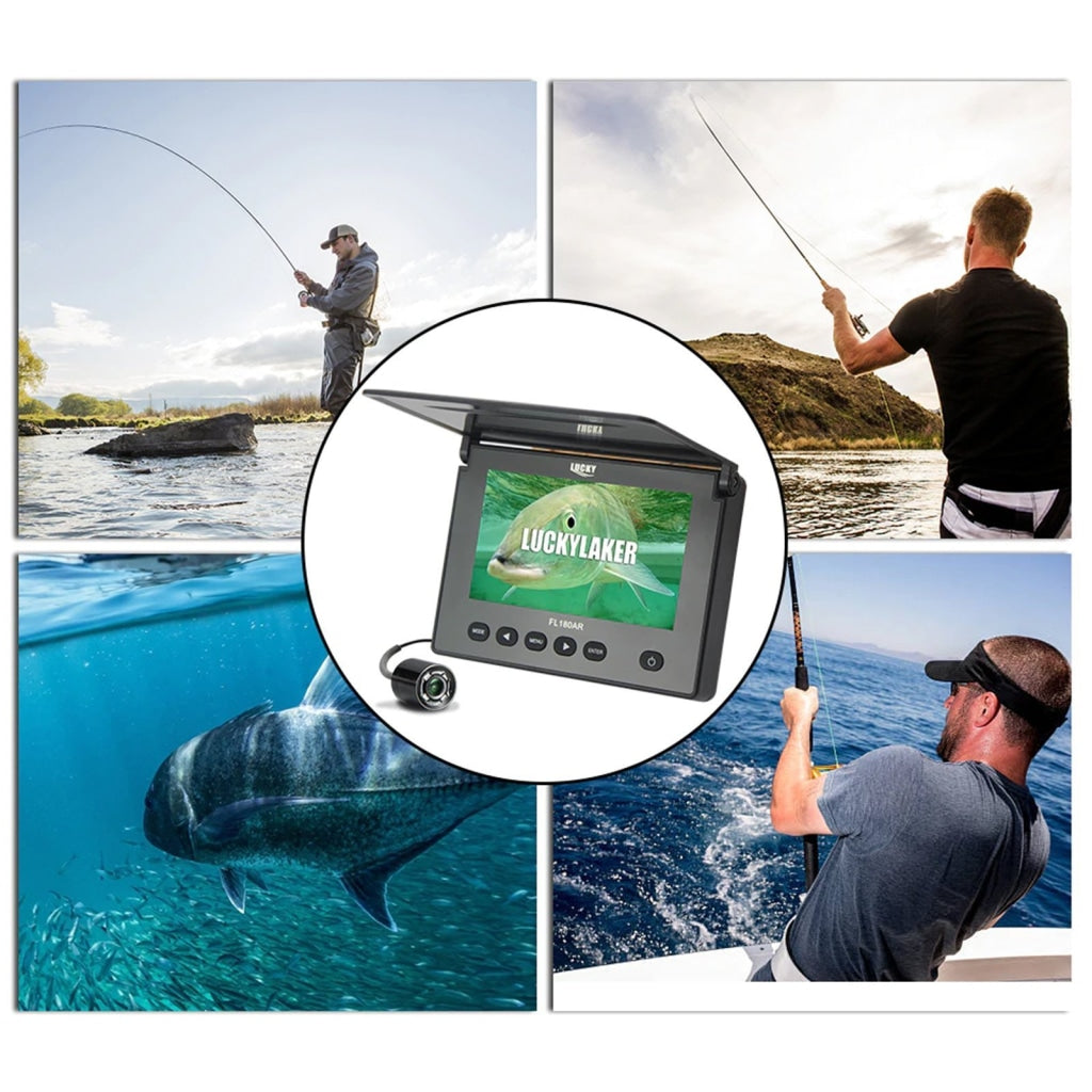 FF-180AR LUCKY Rechargeable Underwater Camera Fish Locator Sun-Visor