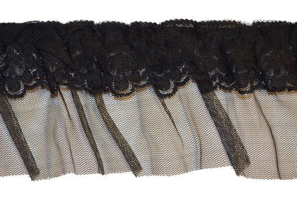 stretch ruffle lace trim