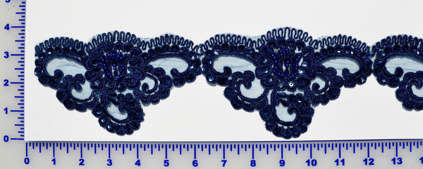 navy lace ribbon