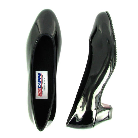 Ace - 90045 - Black Shiny Patent Medium Heel Pump