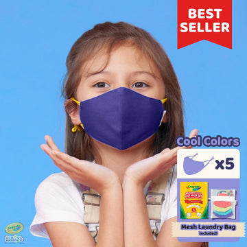 Crayola™ Kids Mask Set, Cool Colors, 5 Masks for Kids, Size Small - 50% Off