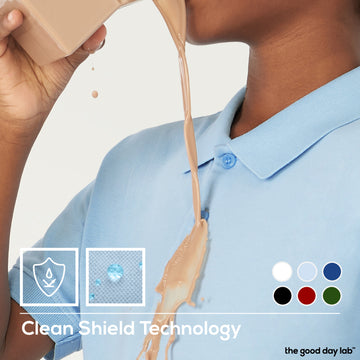 The Good Day Lab™ Clean Shield Kids School Uniform Polo Shirt