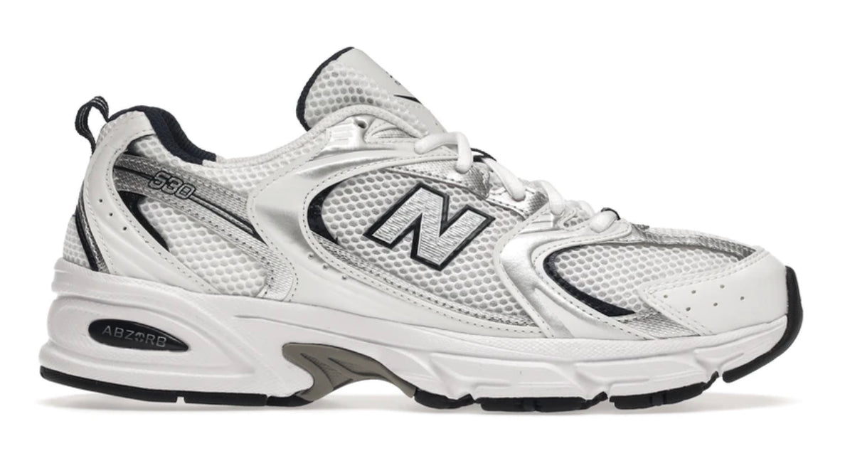 New Balance 530 White Silver Navy shoegamemanila