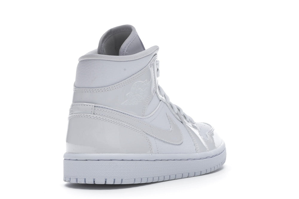 jordan 1 mid triple white patent swoosh