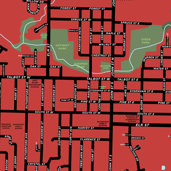 Aylmer Map Print Jelly Brothers 