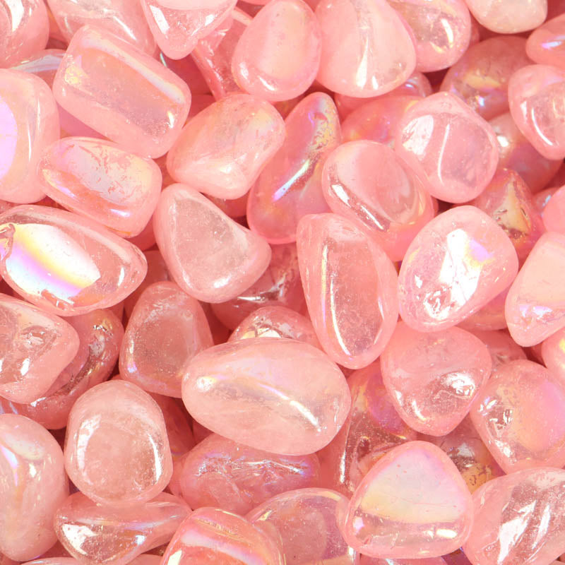 Polished Aura Rose Quartz Healing Crystals