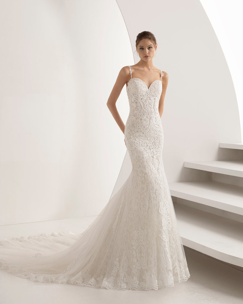 Áo cưới đuôi cá 2 dây Rosa Clara 2018. Rosa Clara Mermaid Wedding Dress 2018. May áo cưới đuôi cá đẹp Sài Gòn. Áo cưới Meera Meera