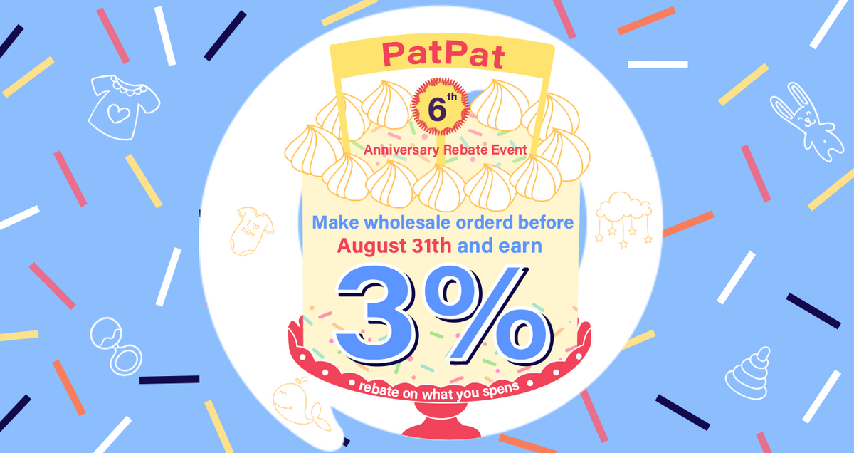 Perforate Grafting layer PatPat 6th Anniversary Rebate Event – PatPat Wholesale