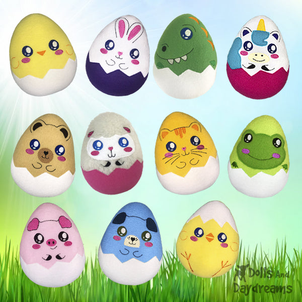 hatchling easter egg sewing and machine embroidery patterns