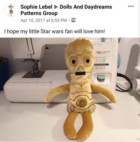 Star wars doll fan art patterns sewing and machine embroidery