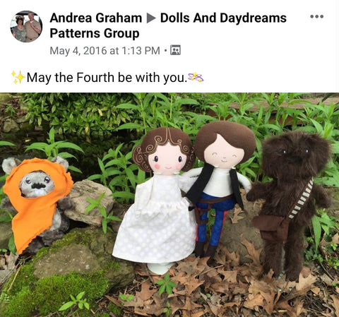 Star wars doll fan art patterns sewing and machine embroidery